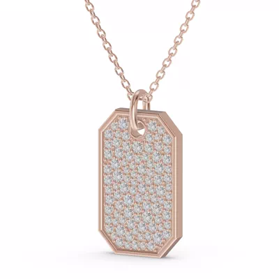 Signature Pavé Diamond Dog Tag Necklace