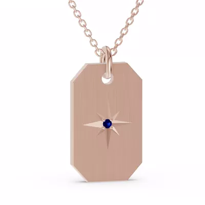 Signature Pavé Diamond Dog Tag Necklace