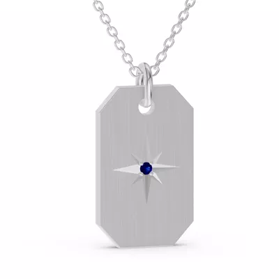 Signature Pavé Lab Diamond Dog Tag Necklace