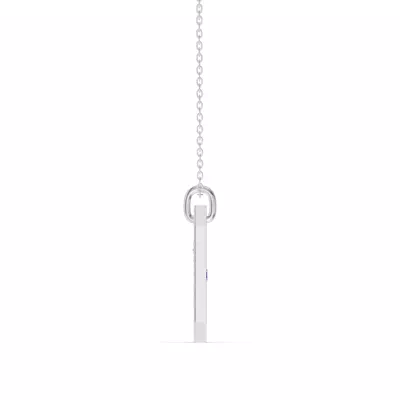 Signature Pavé Lab Diamond Dog Tag Necklace