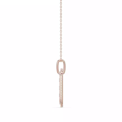 Star-Set Pavé Dog Tag Lab Diamond Necklace