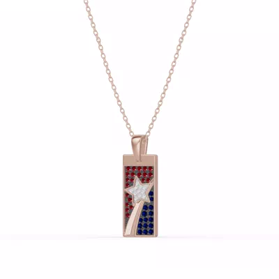 Shooting Star Tag Lab Diamond Necklace