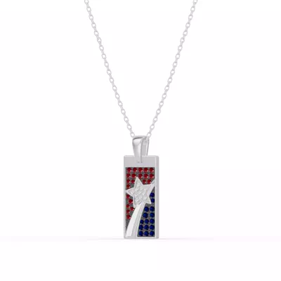 Shooting Star Tag Lab Diamond Necklace