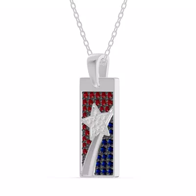 Shooting Star Tag Lab Diamond Necklace