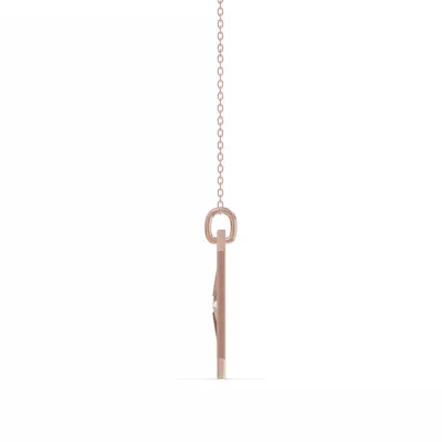 Radiant Star Pavé Dog Tag Lab Diamond Necklace