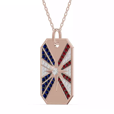 Radiant Star Pavé Dog Tag Diamond Necklace