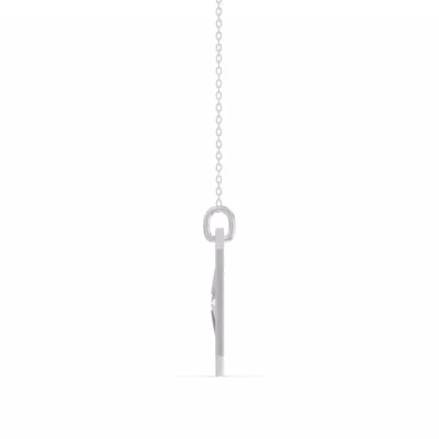 Radiant Star Pavé Dog Tag Lab Diamond Necklace