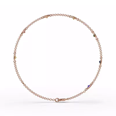 Rainbow Sapphire Bezel Station Bracelet (1.00 ct. tw.)