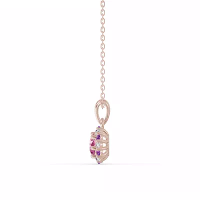 Velvet Amethyst Halo Necklace