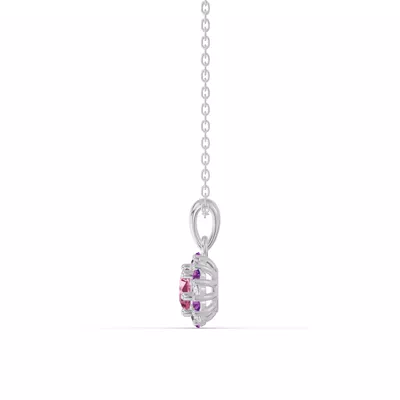 Velvet Amethyst Halo Necklace