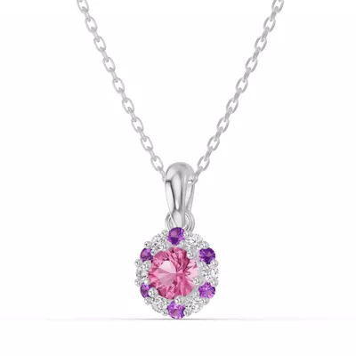 Velvet Amethyst Halo Necklace
