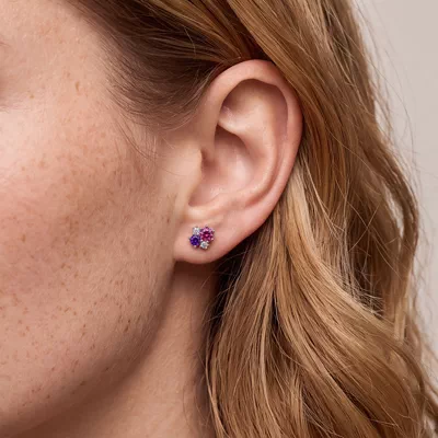 Velvet Amethyst Stud Earrings