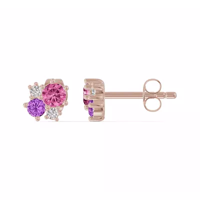 Velvet Amethyst Stud Earrings