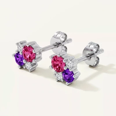 Velvet Amethyst Stud Earrings