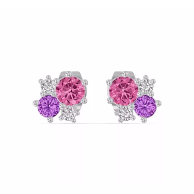 Velvet Amethyst Stud Earrings