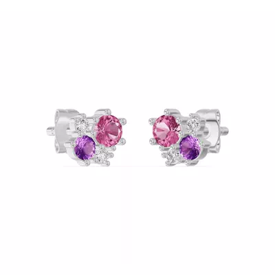 Velvet Amethyst Stud Earrings
