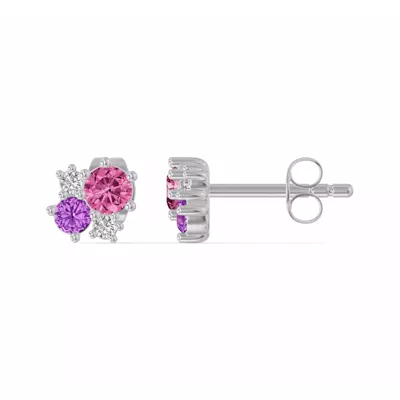 Velvet Amethyst Stud Earrings