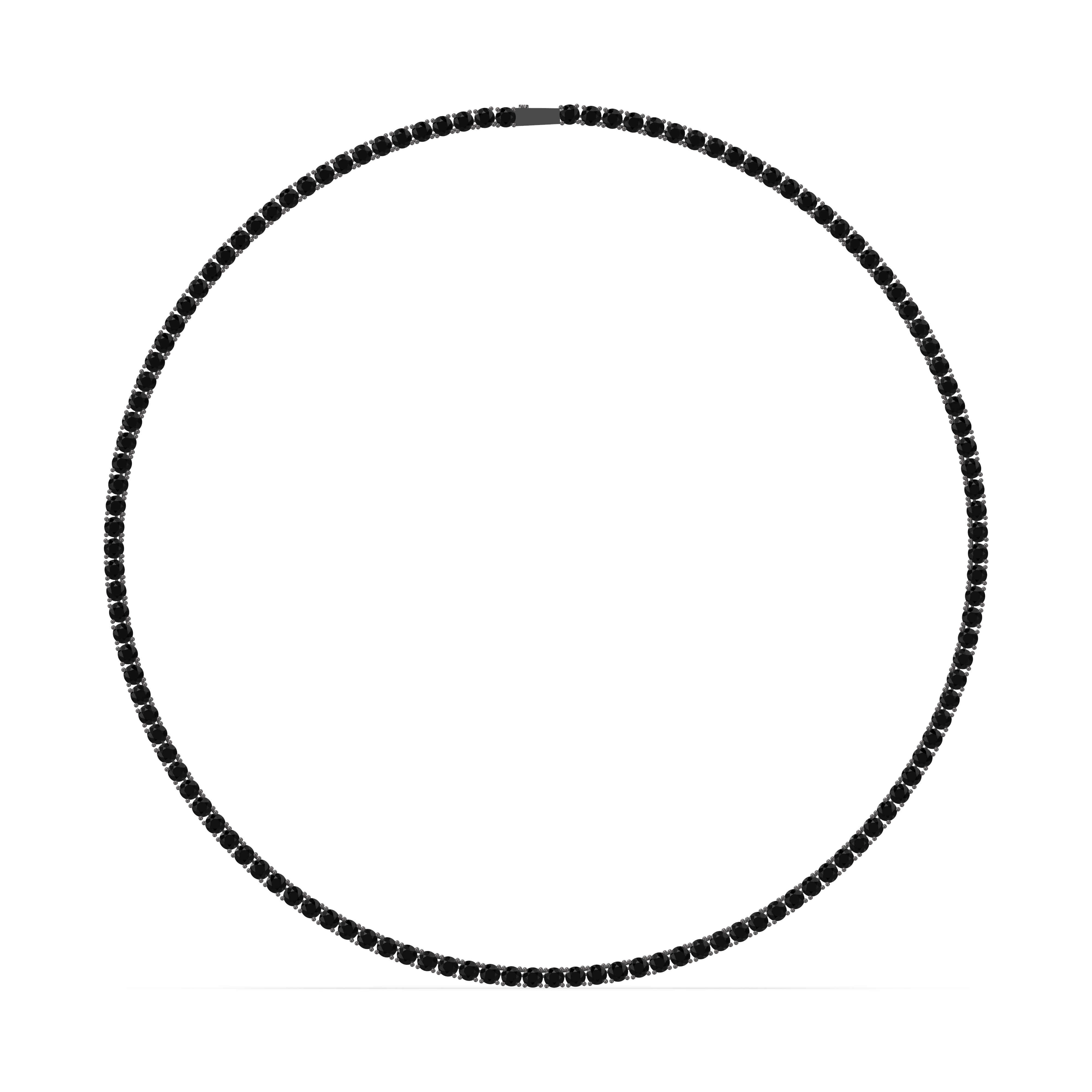 Black Spinel Tennis Necklace (22