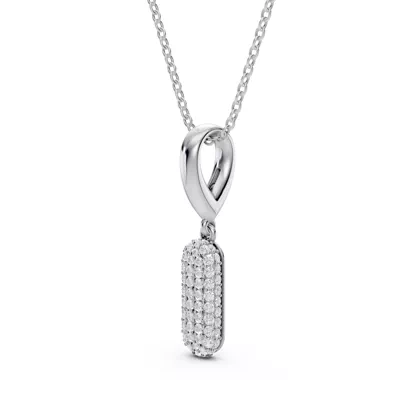 Bubble Pavé Lab Diamond Initial Necklace - I