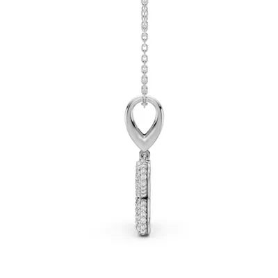 Bubble Pavé Diamond Initial Necklace - K