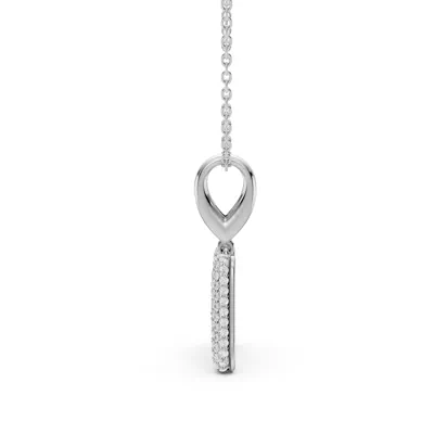 Bubble Pavé Diamond Initial Necklace - M