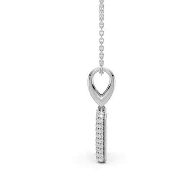 Bubble Pavé Lab Diamond Initial Necklace - N