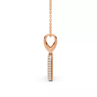 Bubble Pavé Diamond Initial Necklace - N