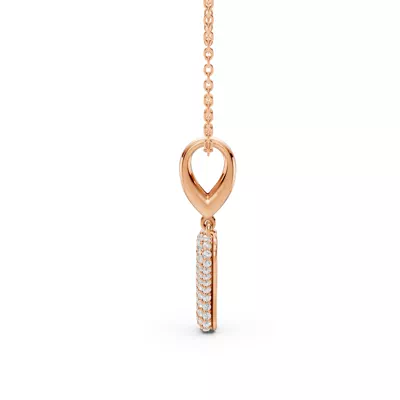 Bubble Pavé Lab Diamond Initial Necklace - Y