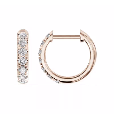 Lab Diamond Hoop Earrings (12mm)