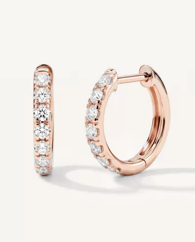 Lab Diamond Hoop Earrings (12mm)