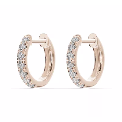 Diamond Hoop Earrings (12mm)
