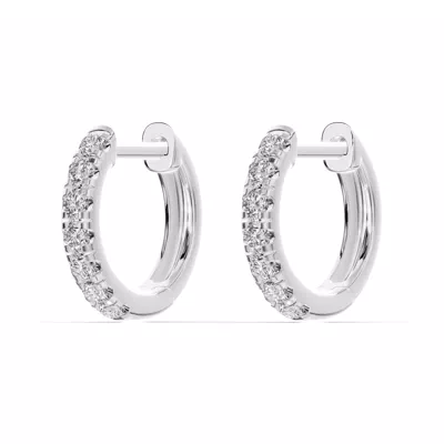 Lab Diamond Hoop Earrings (12mm)