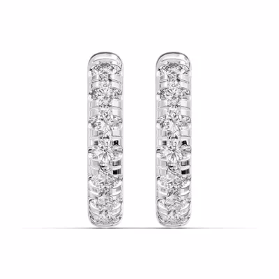 Lab Diamond Hoop Earrings (12mm)
