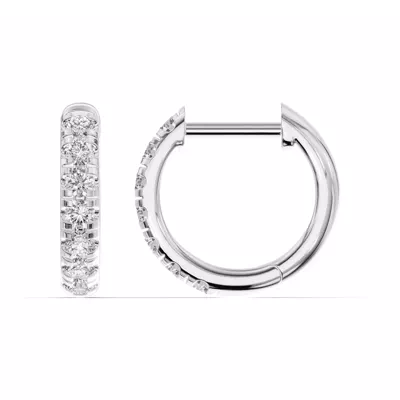 Lab Diamond Hoop Earrings (12mm)