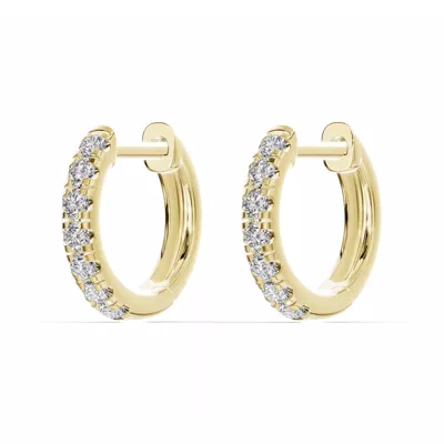Lab Diamond Hoop Earrings (12mm)