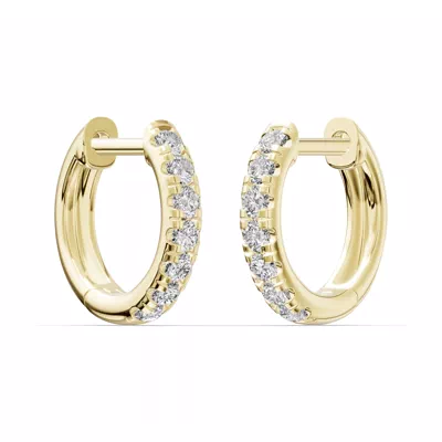 Diamond Hoop Earrings (12mm)
