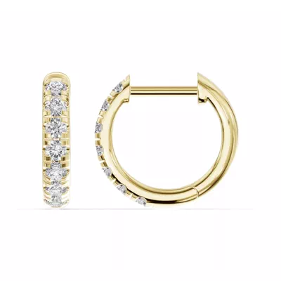 Diamond Hoop Earrings (12mm)