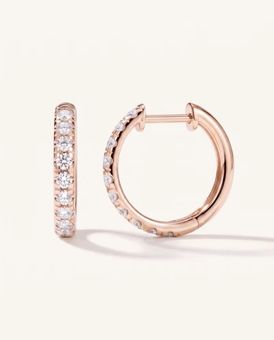 Diamond Hoop Earrings (15mm)