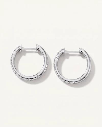 Lab Diamond Hoop Earrings (15mm)