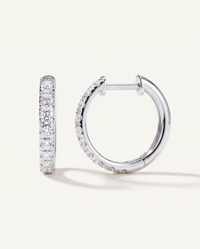 Diamond Hoop Earrings (15mm)