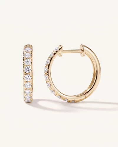 Lab Diamond Hoop Earrings (15mm)