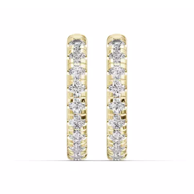 Diamond Hoop Earrings (15mm)