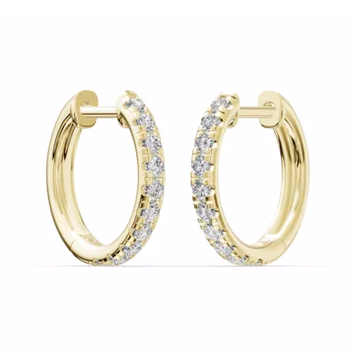 Diamond Hoop Earrings (15mm)