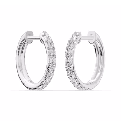 Lab Diamond Hoop Earrings (15mm)