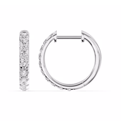 Diamond Hoop Earrings (15mm)