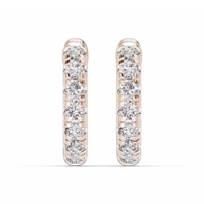 Lab Diamond Huggie Earrings (10mm)