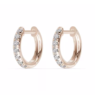 Lab Diamond Huggie Earrings (10mm)