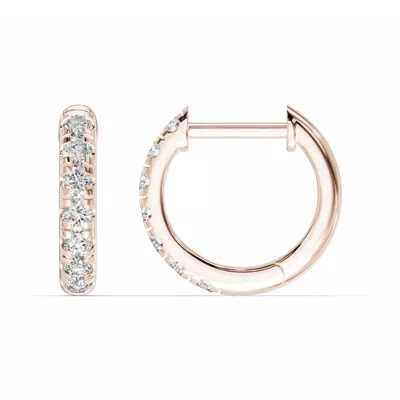 Lab Diamond Huggie Earrings (10mm)