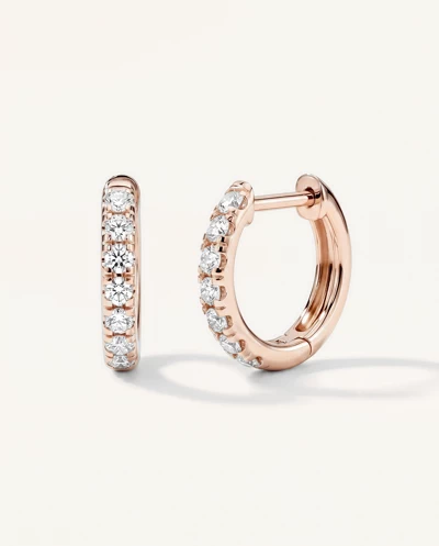 Diamond Huggie Earrings (10mm)