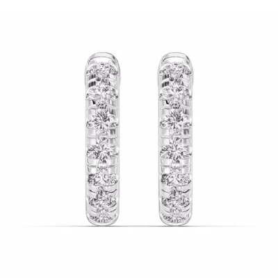 Lab Diamond Huggie Earrings (10mm)
